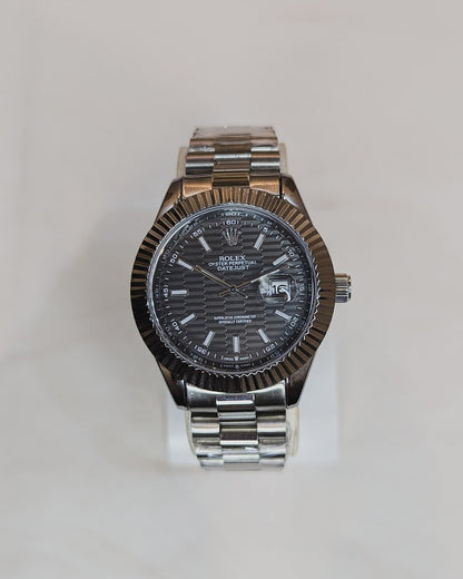 Rolex- Date just - Silver Green